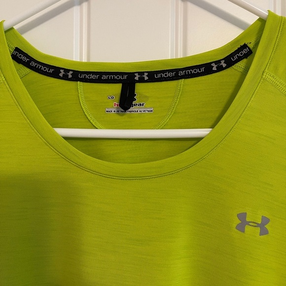 Under Armour Green Fitted Short Sleeve T-Shirt - Picture 3 of 5